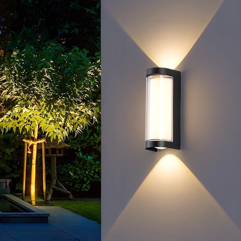 LED moderno y simple lámpara de pared impermeable lámpara de patio exterior lámpara de balcón de doble cabeza hotel pasillo sala de estar escalera lámpara de pared