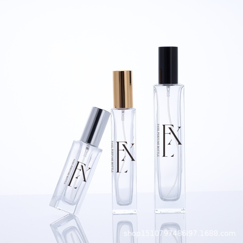 厂家直销现货便携式18螺口30/50/100ml四方形喷雾香水分装瓶