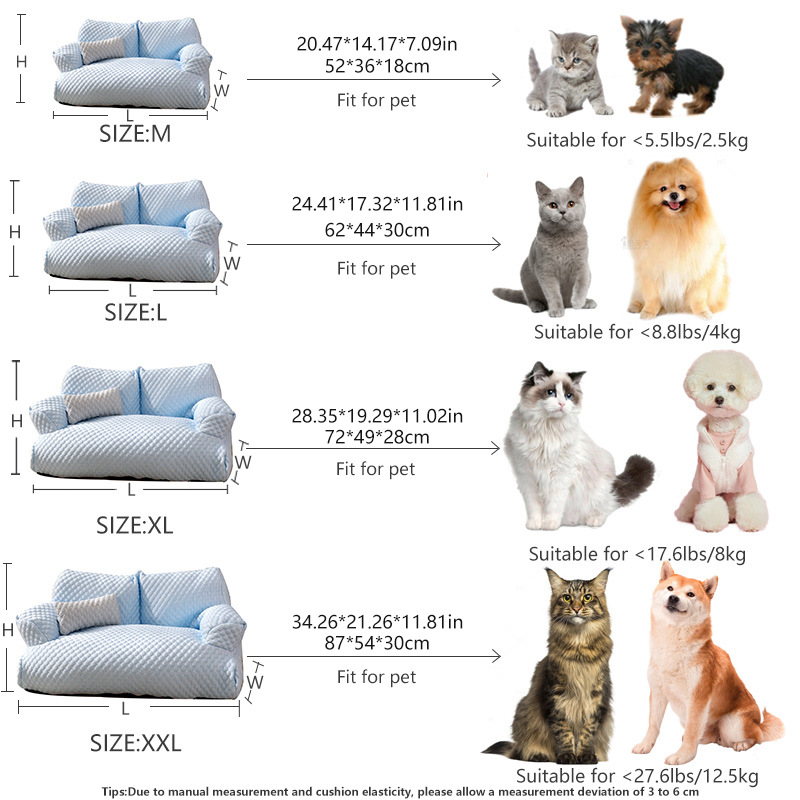 Caseta para gatos para todas las estaciones, caseta para perros de tamaño mediano, sofá cama extraíble y lavable para mascotas, caseta de seda helada transpirable de verano abierta