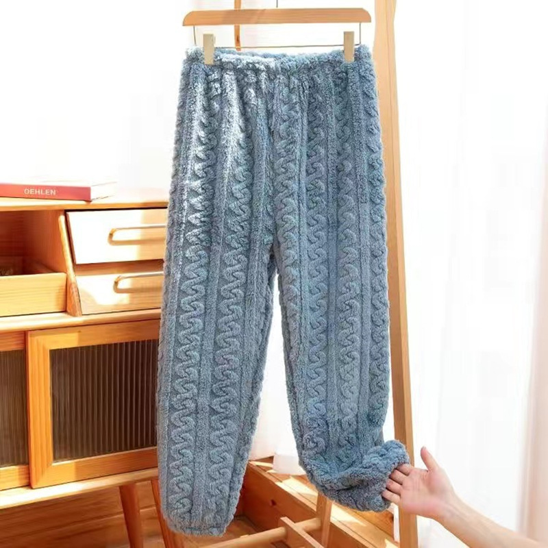 Pantalones Jacquard Azul