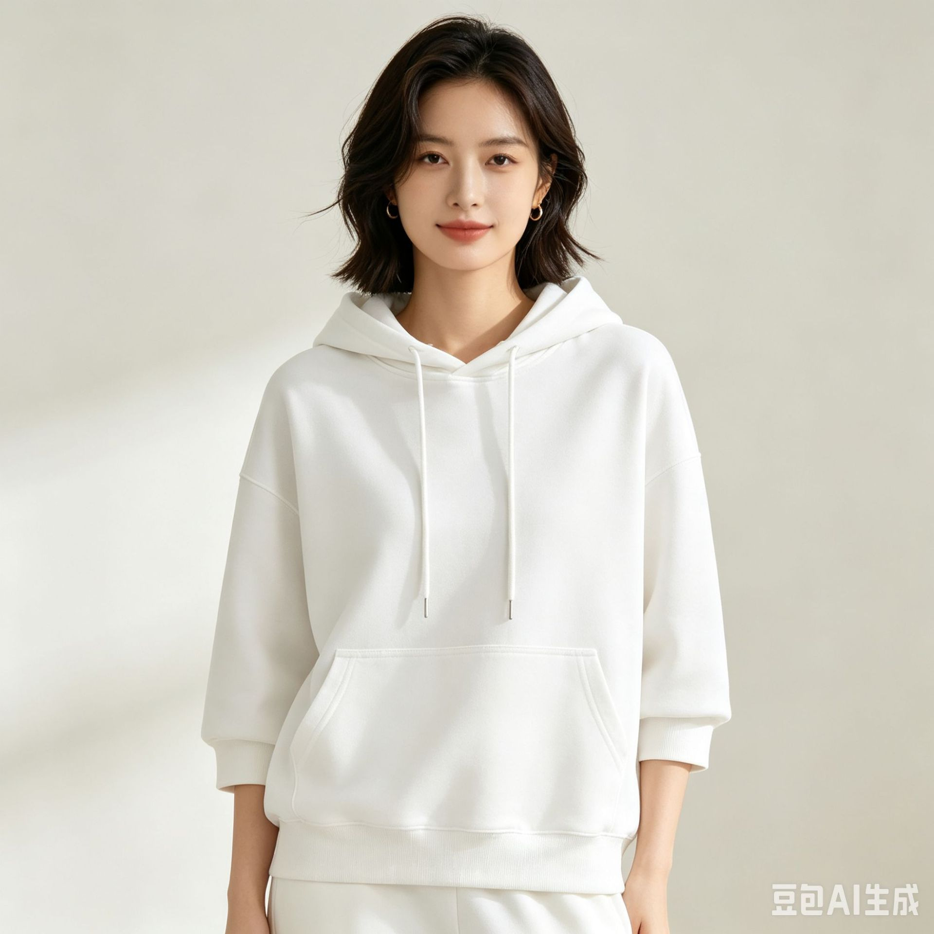 冬季女式棉服350克连帽卫衣外套女款宽松连帽衫定制logo刺绣卫衣