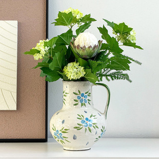Jingdezhen Handmade Ceramic Vase Home Living Room Dry Flower Arrangement Hydroponic Ceramic Flower Decoration Entrance Decoration