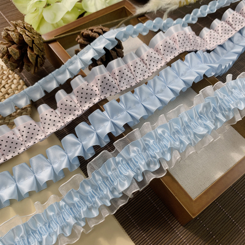 High-End Blue Lace Trim, Ribbon, Fabric, Elastic Band, Handmade DIY Bag Decoration High-End Blue Lace Trim, Ribbon, Fabric, Elastic Band, Handmade DIY Bag Decoration