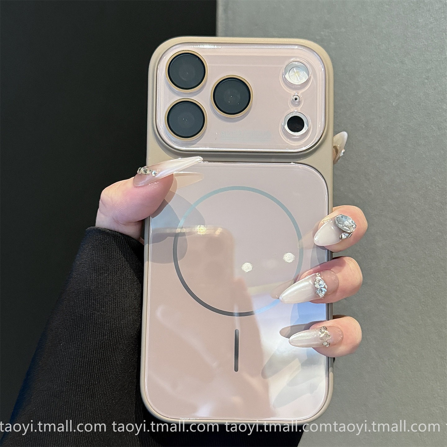Aplicable para iPhone 17 segundos Corning vidrio magnético caso de teléfono de alto nivel sensación de dopamina manzana 15pro color sólido