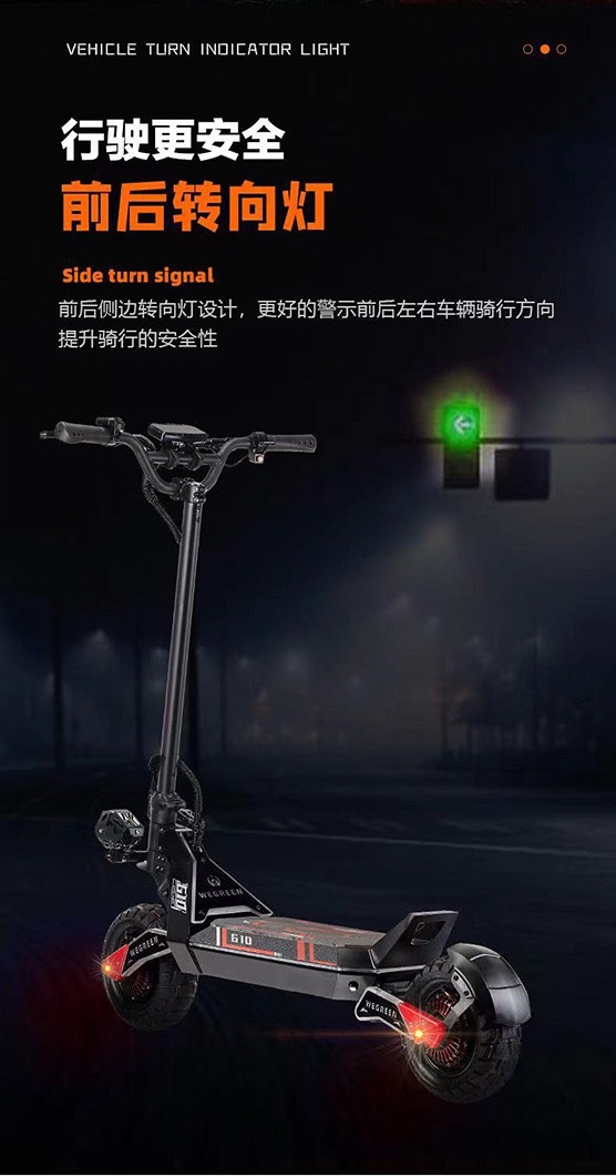 Retuol Dual Drive Folding Off-Road Electric Scooter 10inch High Power One Piece Dropshipping Dual Drive Off-Road
