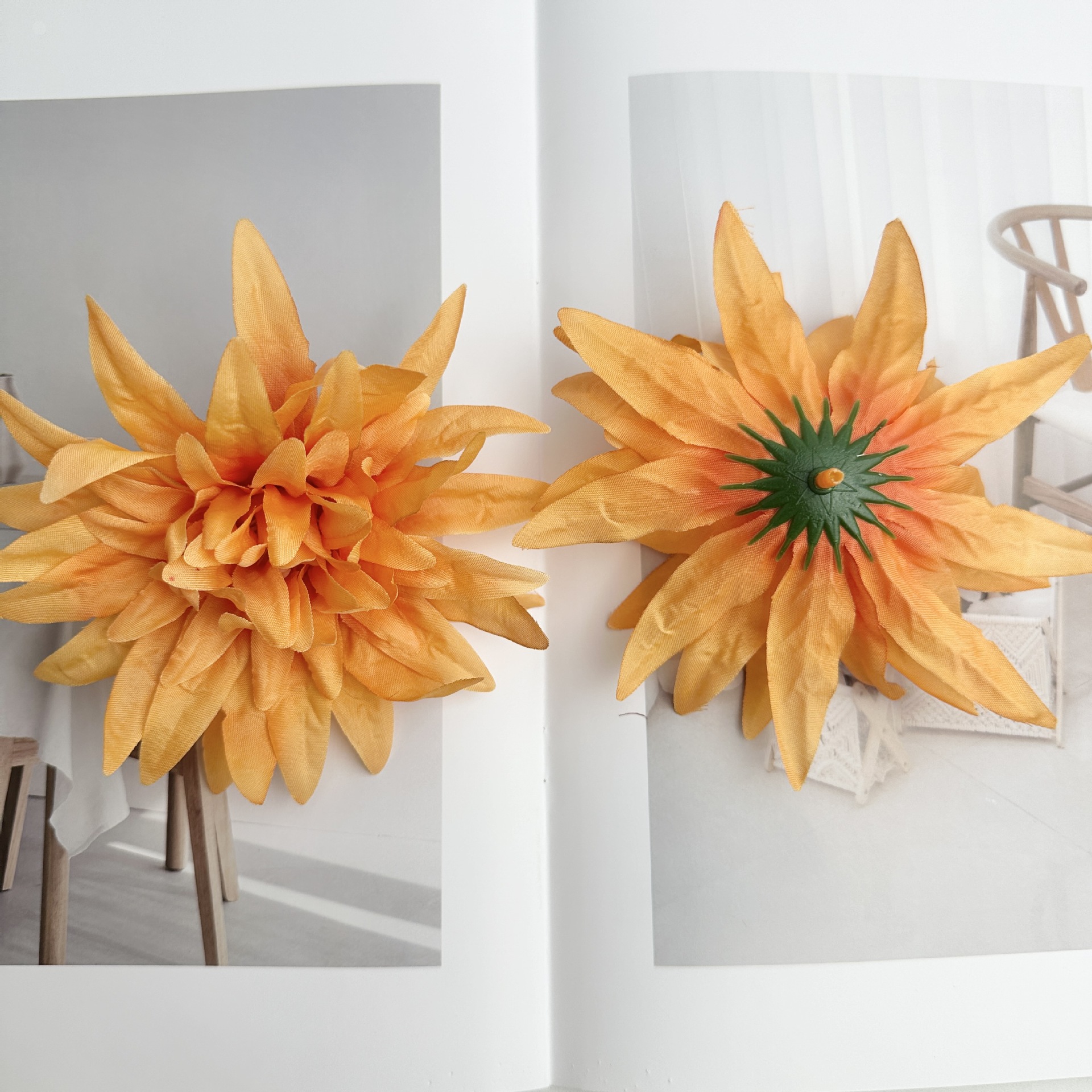 Flores de simulación llama crisantemo cabeza seda flores DIY caja de regalo material de flores de fichas de boda espacio comercial decoración prop al por mayor