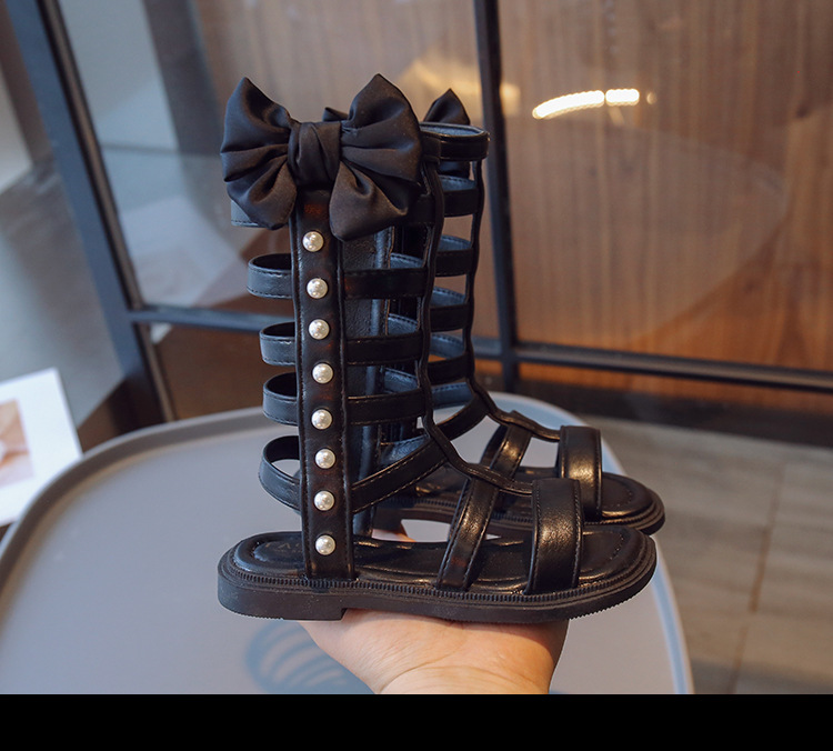 Sandali da ragazza alti Top romani 2023 estate nuovi bambini bambine moda scarpe da principessa bambini grandi_voghion.com