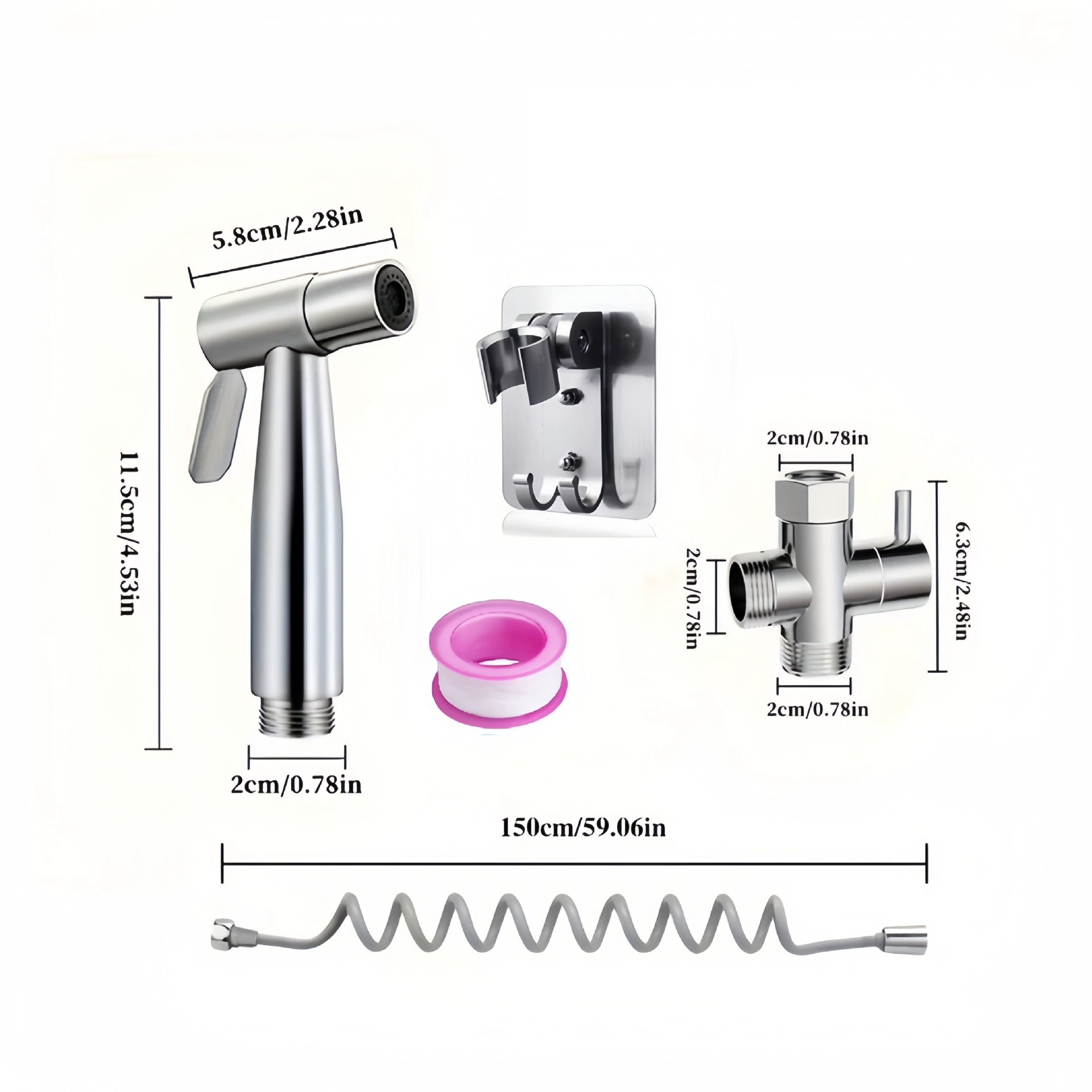 5 предметов, спрей для биде, домашний туалет, ванная комната, туалет, насадка для душа высокого давления из нержавеющей стали