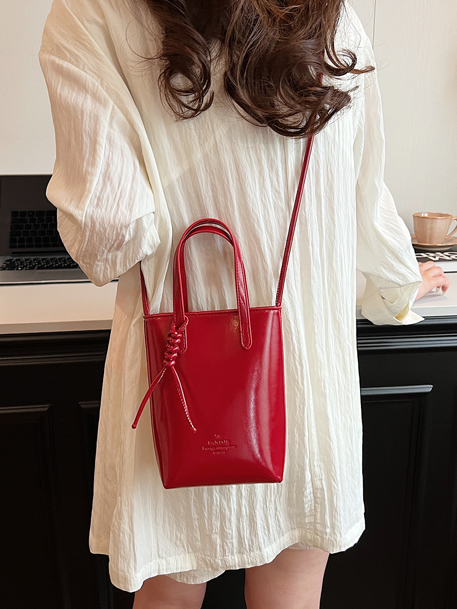 Mobile phone, small bag, universal small silver handheld shoulder bag
