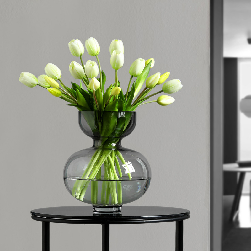 简约透明葫芦玻璃花瓶批发摆件客厅餐桌水培ins花器家居装饰摆设|ms