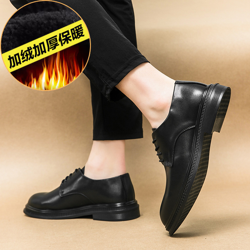 Primavera nuevos zapatos de hombre Bloc estilo británico coreano tendencia alta hombre de negocios casual zapatos de cuero zapatos de boda