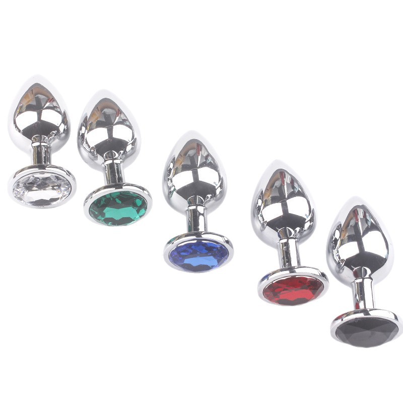 Plug anal de metal de acero inoxidable grande enchufe anal de plata regular grande y mediano tamaño pequeño enchufe anal de plata Fuente de la fábrica