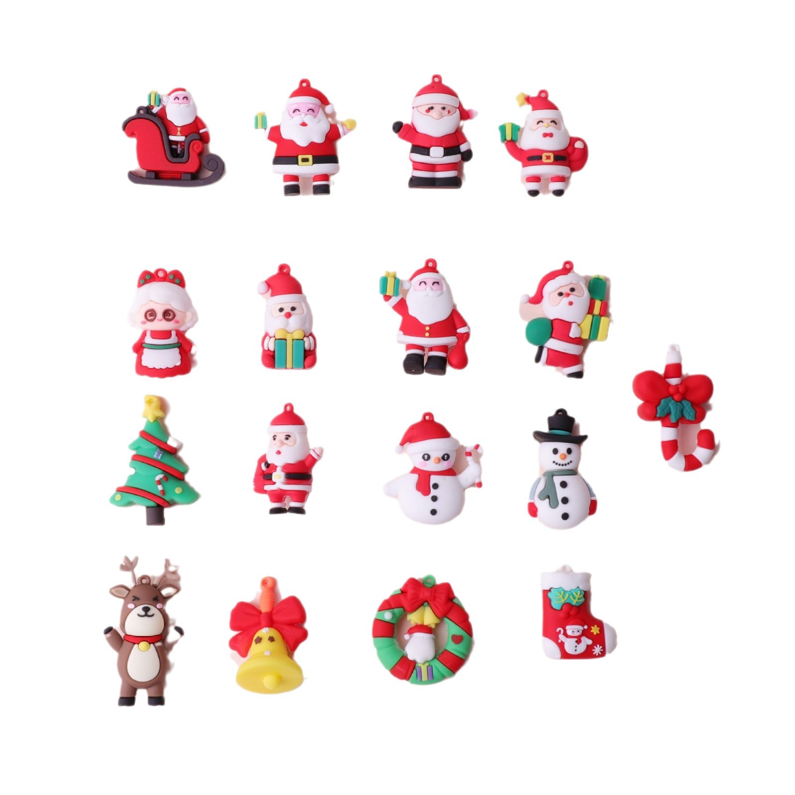 Nuevo cruzado de Navidad llavero colgante muñeca de Papá Noel bolsas de coches colgando joyas regalos de Navidad árbol