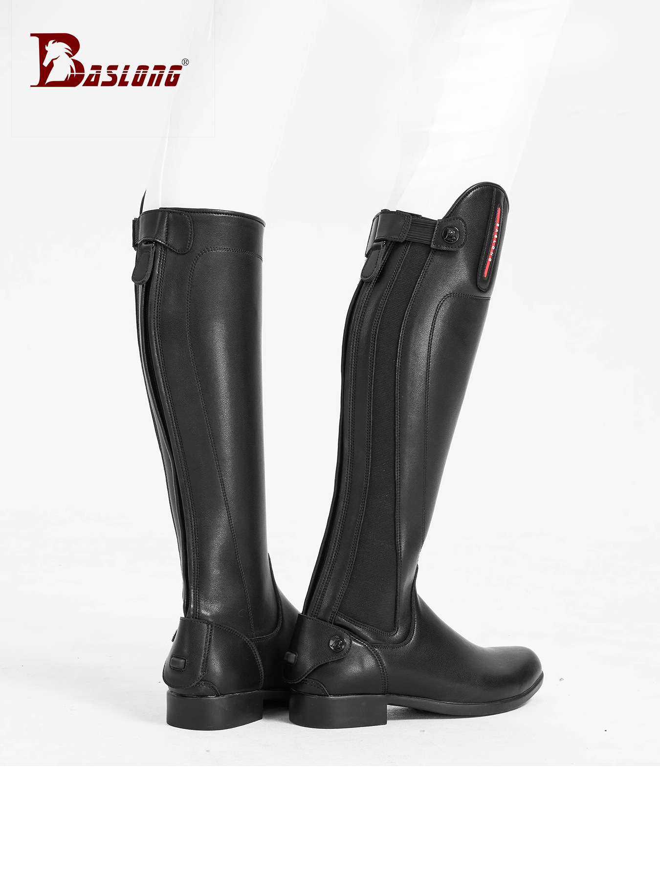 Caballero botas elásticas botas de cuero de vaca botas de obstáculos botas de ocho pies dragón suministros de equitación hombre y mujer ropa de equitación