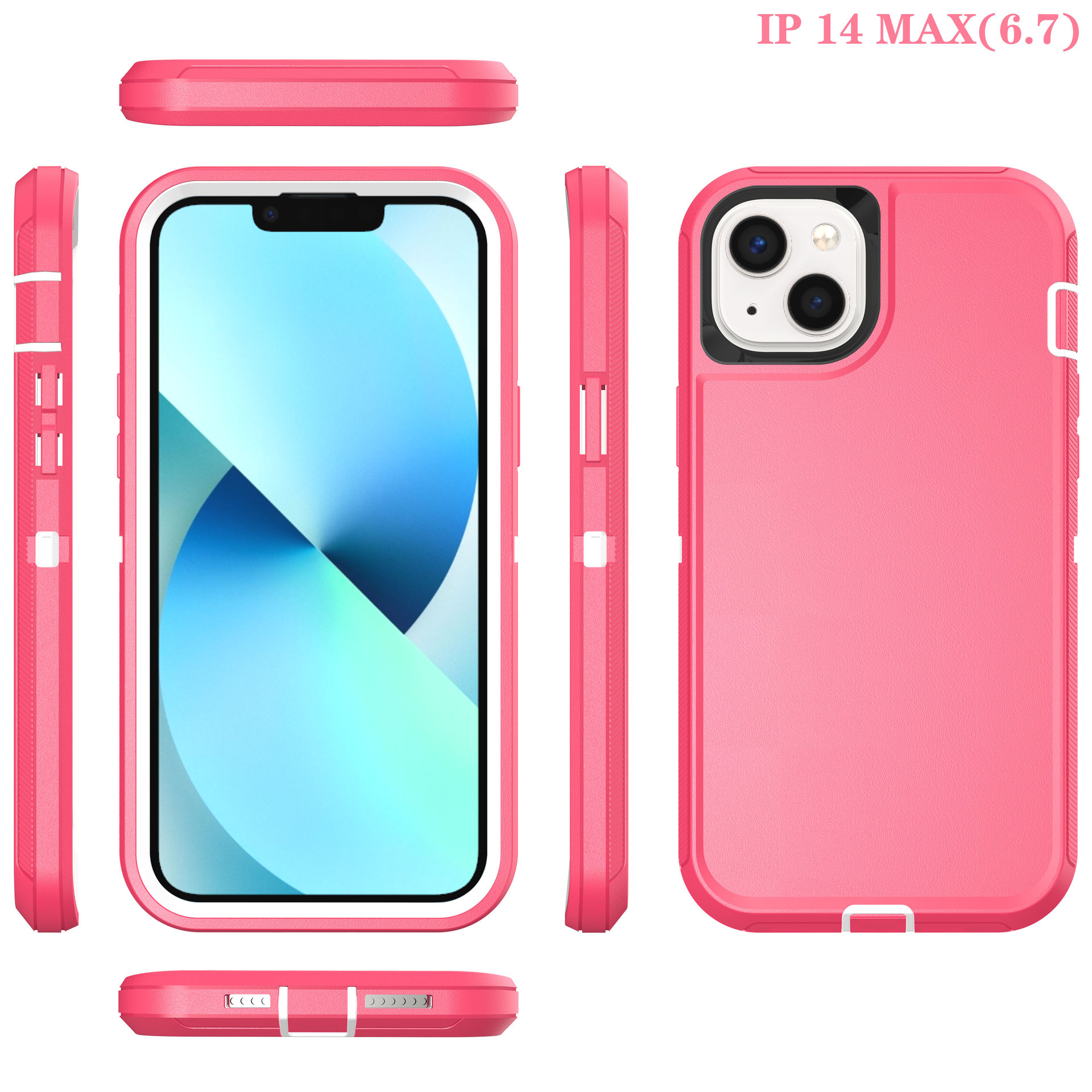三防实色机器人手机壳适用苹果IPHONE14MAX防尘防摔防震保护外套
