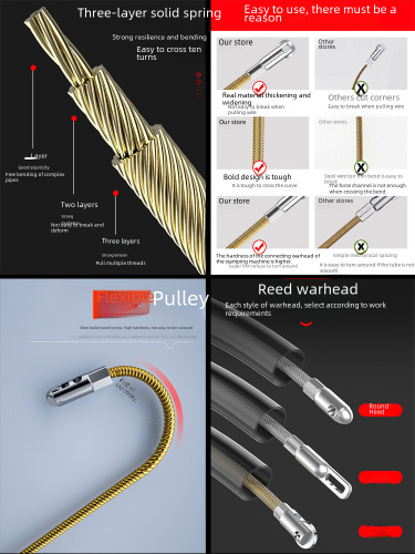Universal Wire Puller, Electric Wire Stringer, Concealed Tube Wire Puller, Steel Wire Puller, Wire and Cable Pulling Tool, Network Cable Pulling Gadget