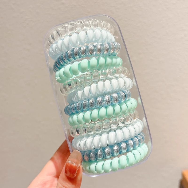 Cuerdas de cabello de cola de caballo de alta elasticidad y banda de goma duradera para niñas atadas anillo de cabello 2025 nuevo estilo simple primavera y verano cuerda de cabeza