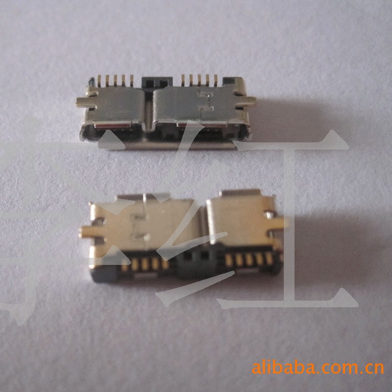 micro B母 SMT无后盖 USB3.0(图)