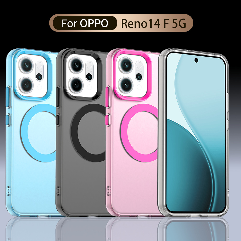 Funda Magnética Esmerilada para OPPO Reno 14 Pro/Reno 14F/K13 de TPU, Absorción Magnética y Anti-Caída image 3
