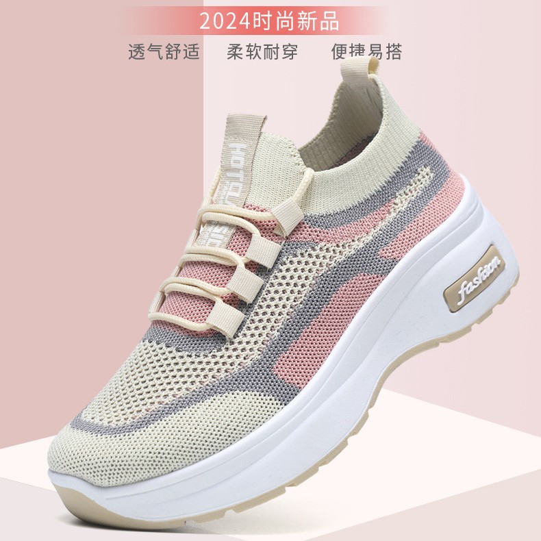 토레 신발 2024 가을 겨울 새로운 한국 스타일 두꺼운 밑창 편안한 여성 신발 야외 경량 슬립 온 스포츠 캐주얼 신발