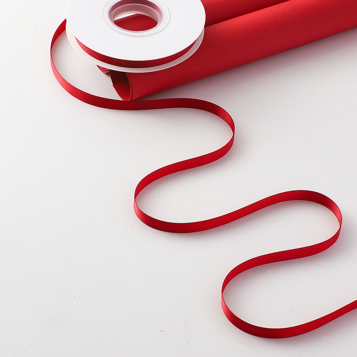 Serie de siete colores de cordier rojo ligero de alta calidad ramo de flores de cinta de color sólido cinta de regalo embalaje florista decoración