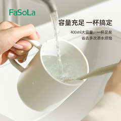 FaSoLa Simple and Minimalist Toothbrush Holder Set for Home Use, Cute Toothbrush Cup and Toothpaste Tub Combo