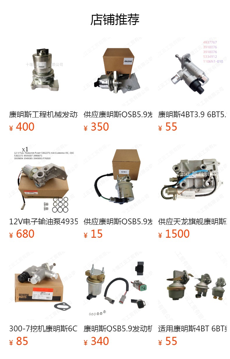 4988747 3415661 Large Hole Oil Pump Hand Oil Pump Suitable for Cummins 6Ct8.3 Diesel Engine 3936316