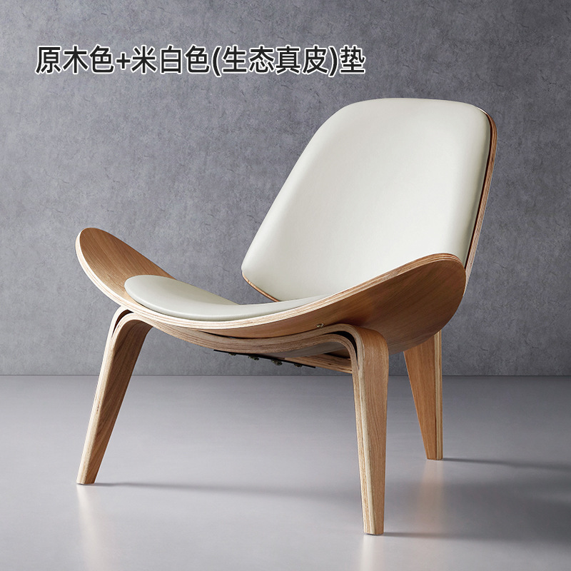 우드컬러+오프화이트(에코가죽)쿠션 [부드러운 가죽]