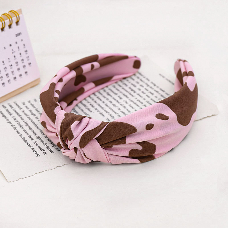 Cow Fabric Printing Knotted Korean Style Headband Wholesale Nihaojewelry display picture 9