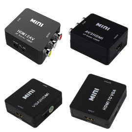 转换器HDMI转AV AV转HDMI HDMI转VGA VGA转HDMI HDMI小白盒RCA黑