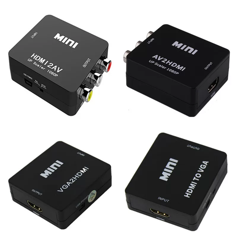 HDMI к AV небольшой белый корпус полного диапазона конвертер hdmi vga av 1080 Сан Лотос RCA телевизионная кросс-бордер настройка