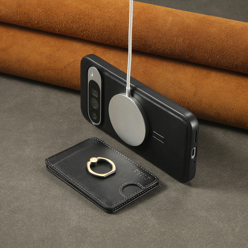 For Google Pixel 9Pro XL Google Phone Case Ring Bracket 8A Magnetic Card Case Leather Case