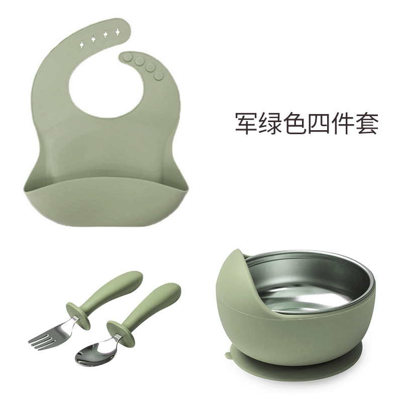 Feeding 4-piece set (military green)