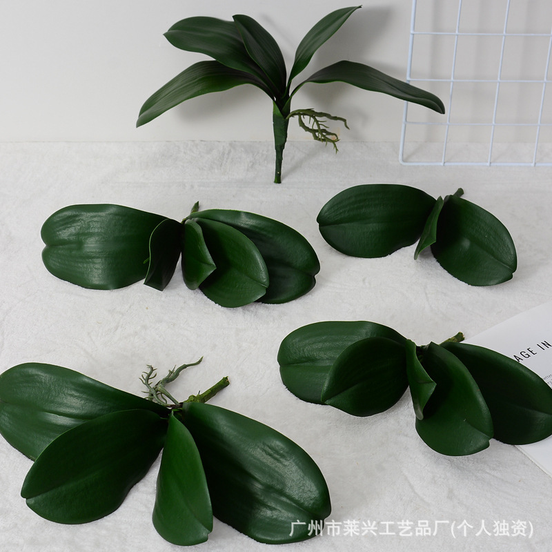 Phalaenopsis Orchid Artificial Plant Flower Arrangement with Grass Decoration Direct from Manufacturer