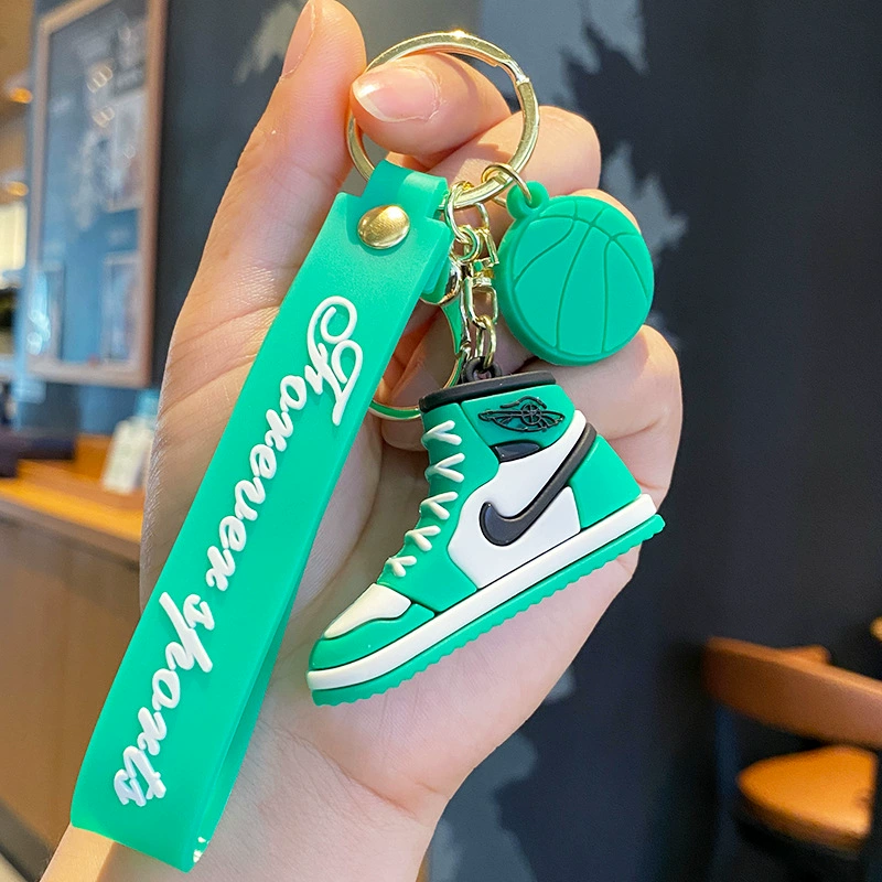 Ключодержатель (Air Jordan) подвеска-«кроссовок», миниатюрная футбольная бутса силиконовая подвеска, 8 цветов, 8.27×2.85×6.87 см