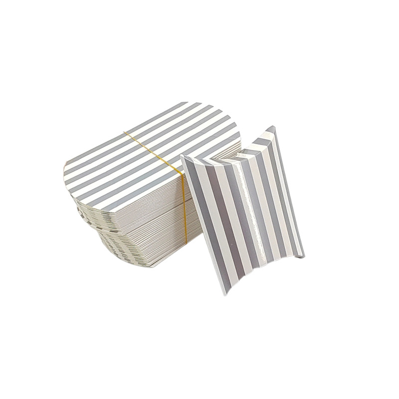 100 pieces kraft paper pillow box gift packaging box wedding candy box small size candy box folding-free