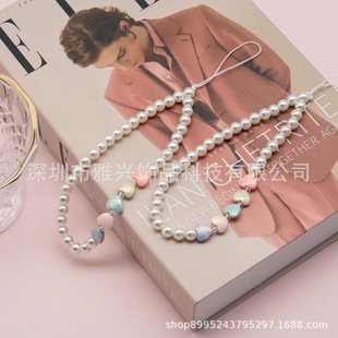 In color love small fresh chain mobile phone case hanging chain suitable mobile phone case women's portable wrist strap rope portable