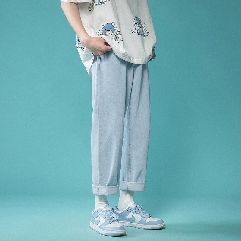 Spring and Autumn Jeans Women's High Waist Dipped Wide Leg Pants 2024 Spring New Straight Leg Pants Loose Slim plus size Pants