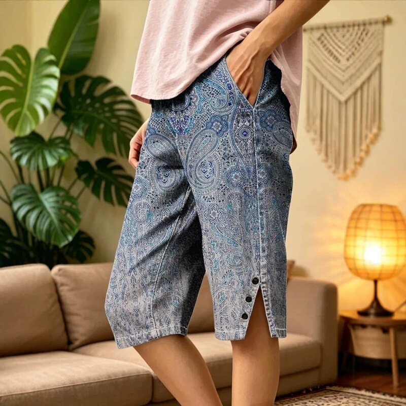 Cross-Border Independent Site Amazon's New Summer Style Women's Fashionable Floral Casual Shorts
