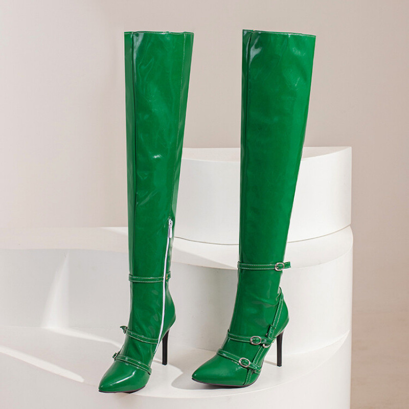Over-The-Knee Boots Cross-Border Foreign Trade Dropshipping European and American High-Heeled Over-The-Knee Boots Independent Website Amazon Aliexpress Women's Shoes Wholesale