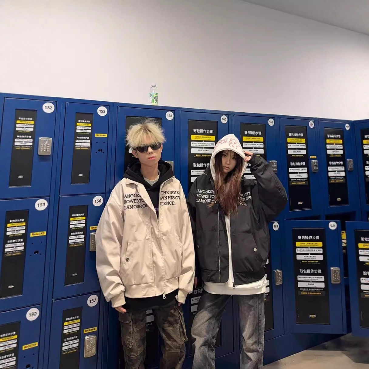 美式复古刺绣字母立领飞行夹克男女秋冬休闲小众设计百搭情侣外套