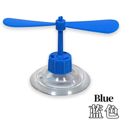 Motosiklet dəbilqələri Spinning Windmill Suction Cup Electric - one-pack-double-sided-adhesive-blue-2-leaf