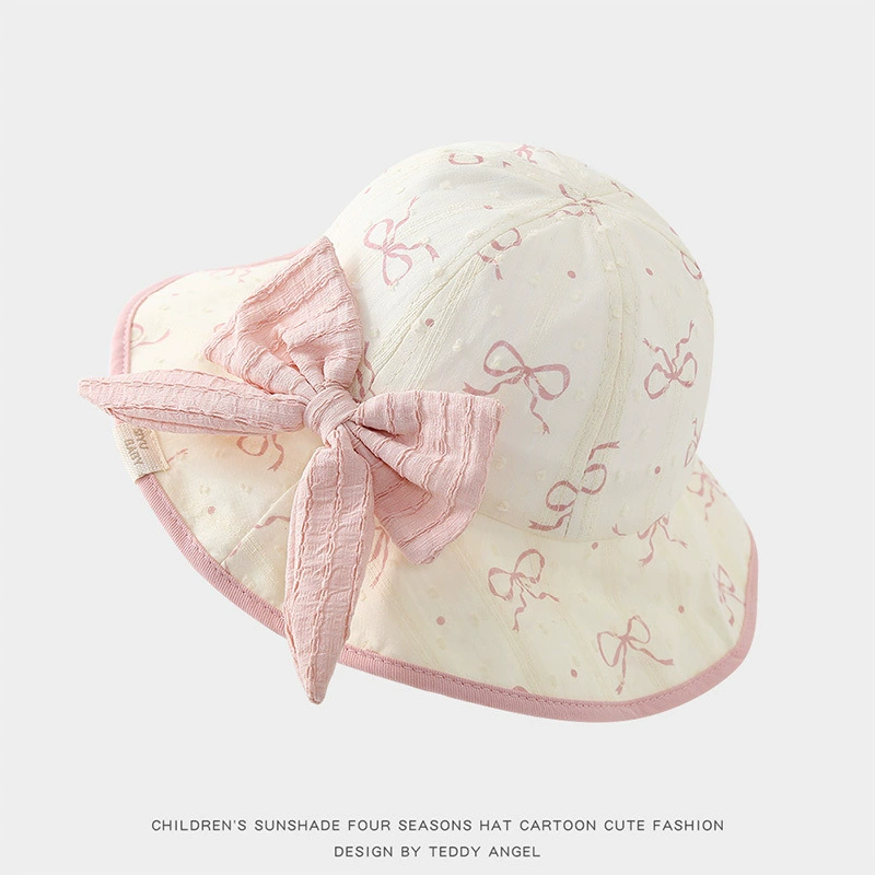 Детская шляпа рыбака для девочек, принцесса, весенне-осенняя весенняя шляпа для защиты от солнца, летняя шляпа от солнца для маленьких девочек