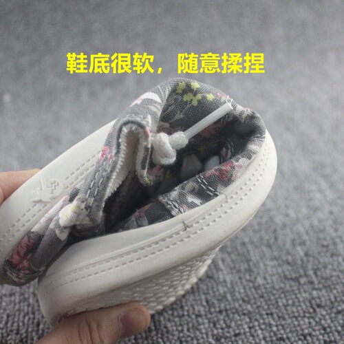 Beauty Single Spring and Summer Girls Slip-on Shoes Soft Soled Flat Heel Memory Insoles Casual canvas Shoes Large Size Shoes