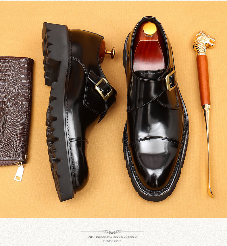 Heißer verkauf high-grade patent leder glänzend leder schuhe männer schaffell innen leder drei-joint dicken sohlen formale tragen Mengke schuhe_voghion.com