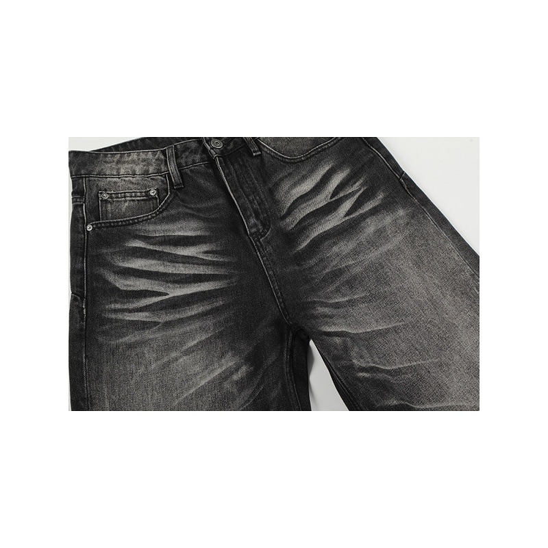 Vintage Heavyweight Distressed Jeans – Relaxed Straight-Leg Denim Pants For Men & Women Mid-Rise Freedom_mkmklike.com