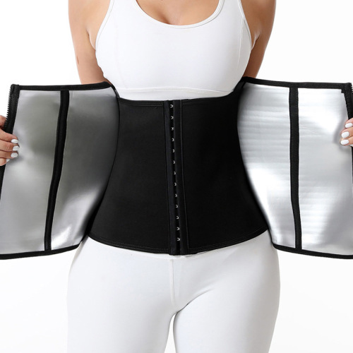 Cross-border tight-fitting tummy-tightening waist-shaping breasted sweat belt fitness belt postpartum belt restraint belt