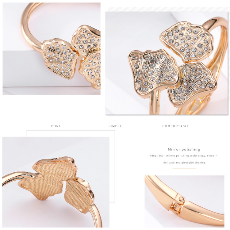 Fashion Plant Shape Diamond Bracelet display picture 3