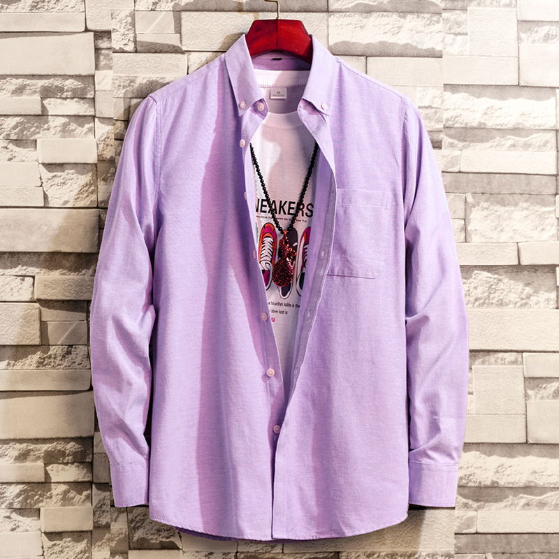 Korean version trendy handsome small lapel jacket lining clothes washed in spring autumn, Oxford spinning long sleeved_voghion.com