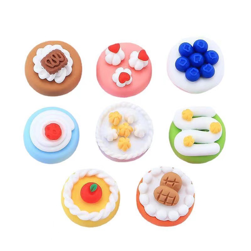 Nueva tridimensional decoración de la torta de frutas al por mayor DIY creativo teléfono caso accesorios resina crema pegamento horquilla refrigerador pegatina